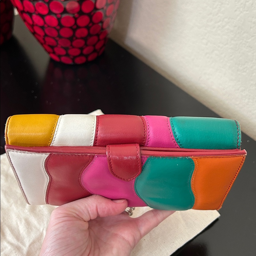 Salvatore Ferragamo Rainbow Gancini Leather Wallet with Dustbag EUC - Picture 15 of 17